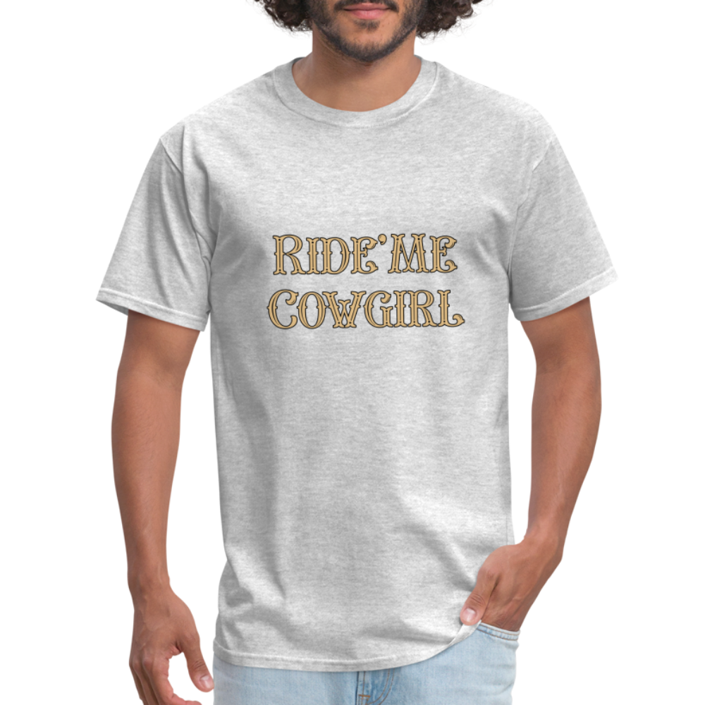 Ride Me Cowgirl T-Shirt - Color: heather gray