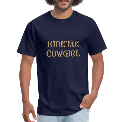 Ride Me Cowgirl T-Shirt - Color: navy