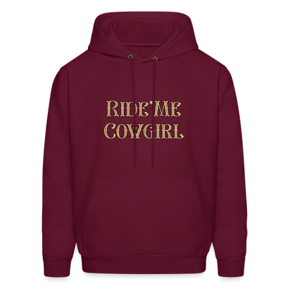 Ride Me Cowgirl Hoodie - burgundy