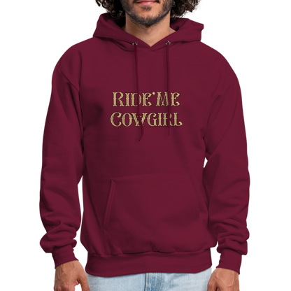 Ride Me Cowgirl Hoodie - burgundy