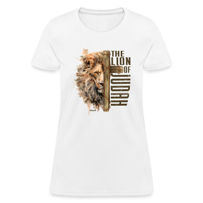 The Lion of Judah Women's T-Shirt - Color: heather gray