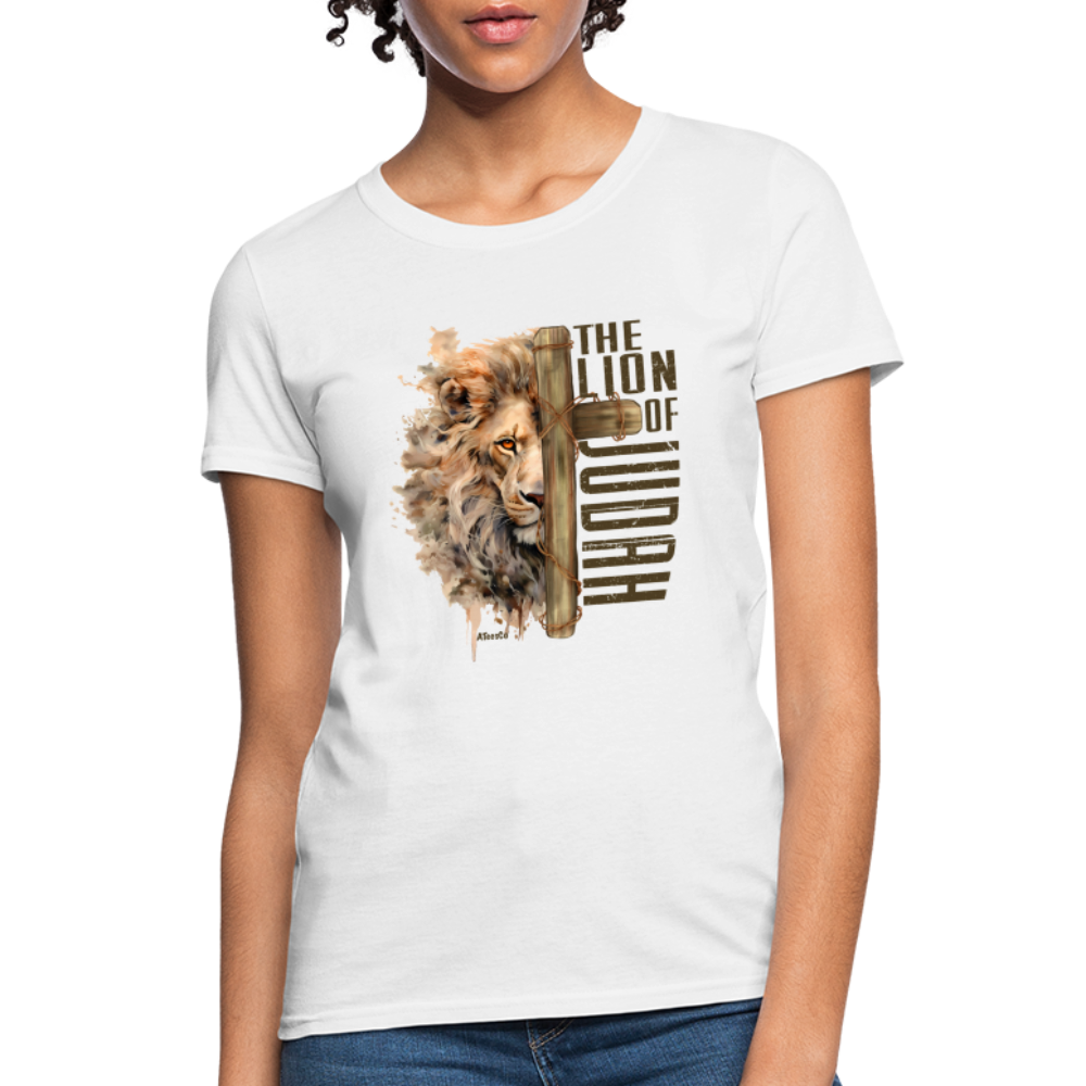 The Lion of Judah Women's T-Shirt - Color: white