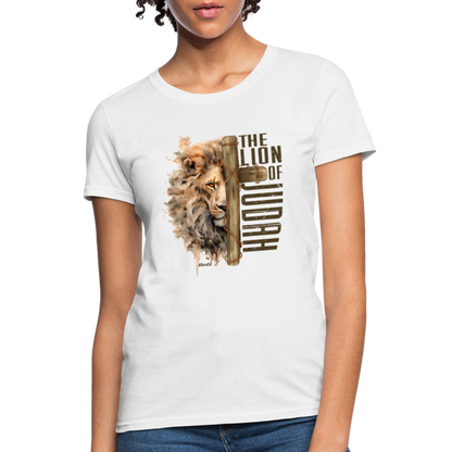 The Lion of Judah Women's T-Shirt - Color: white