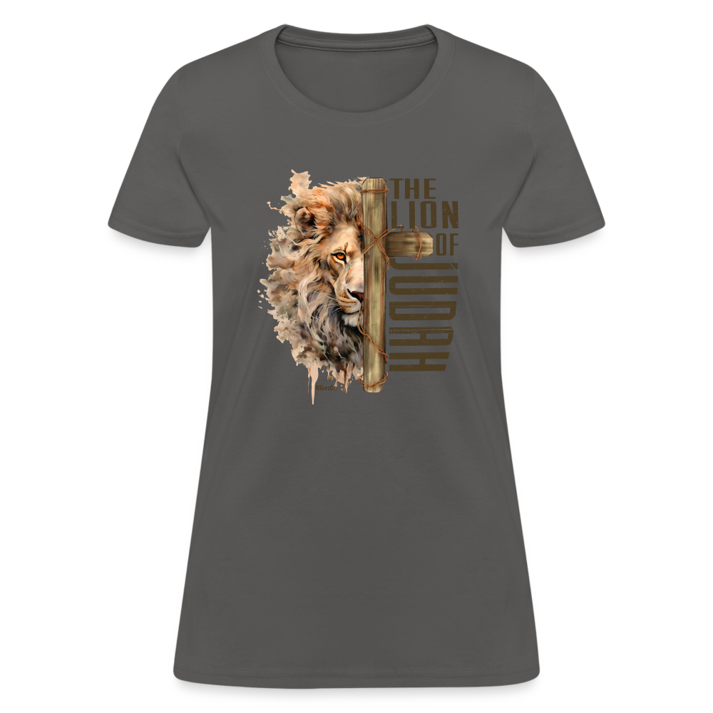 The Lion of Judah Women's T-Shirt - Color: heather gray