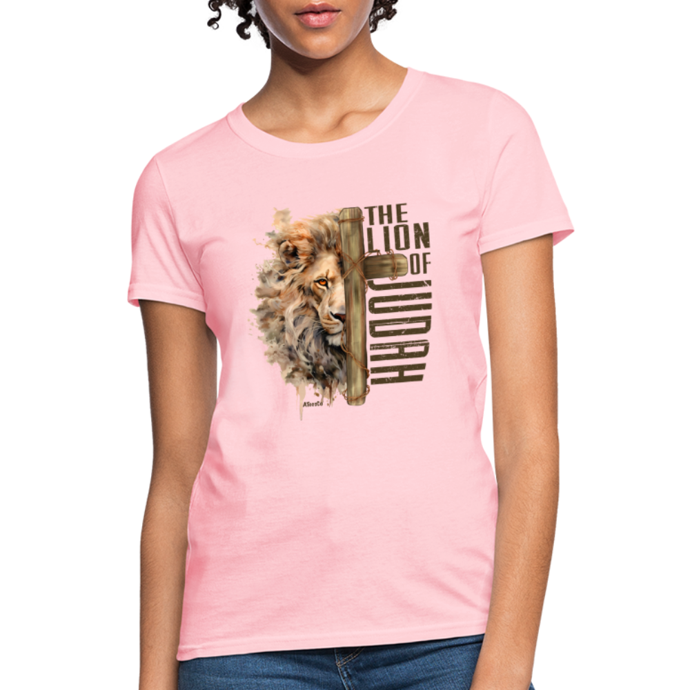 The Lion of Judah Women's T-Shirt - Color: pink