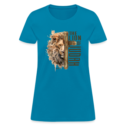 The Lion of Judah Women's T-Shirt - Color: heather gray