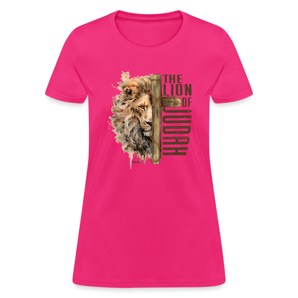 The Lion of Judah Women's T-Shirt - Color: heather gray