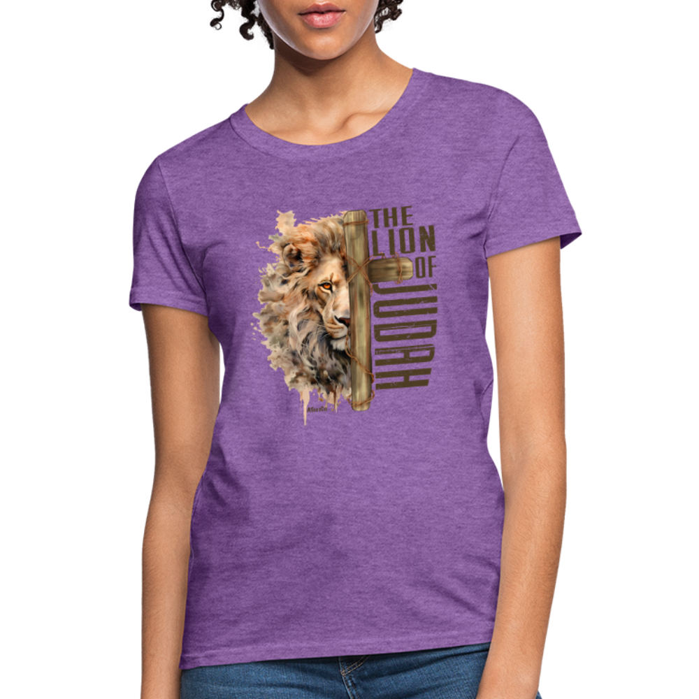 The Lion of Judah Women's T-Shirt - Color: heather gray