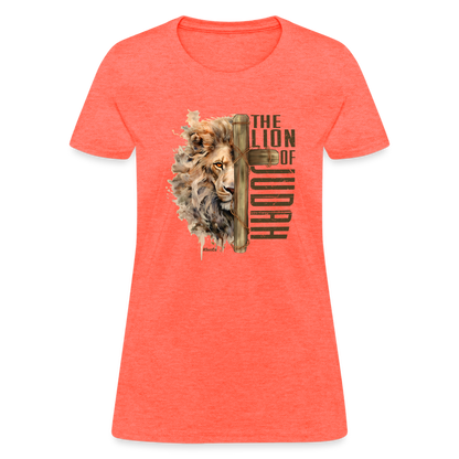 The Lion of Judah Women's T-Shirt - Color: heather gray