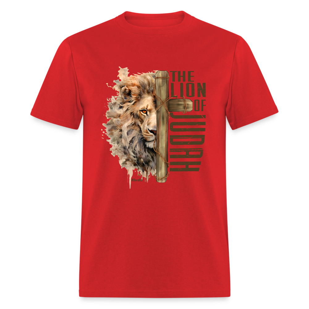 The Lion of Judah T-Shirt - Color: red