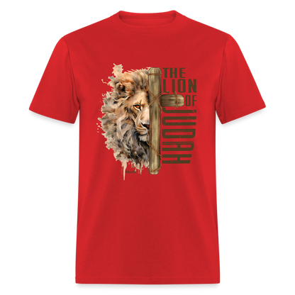 The Lion of Judah T-Shirt - Color: red