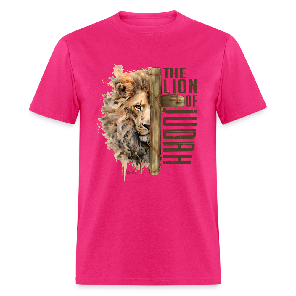 The Lion of Judah T-Shirt - Color: fuchsia