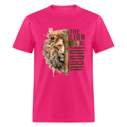 The Lion of Judah T-Shirt - Color: fuchsia