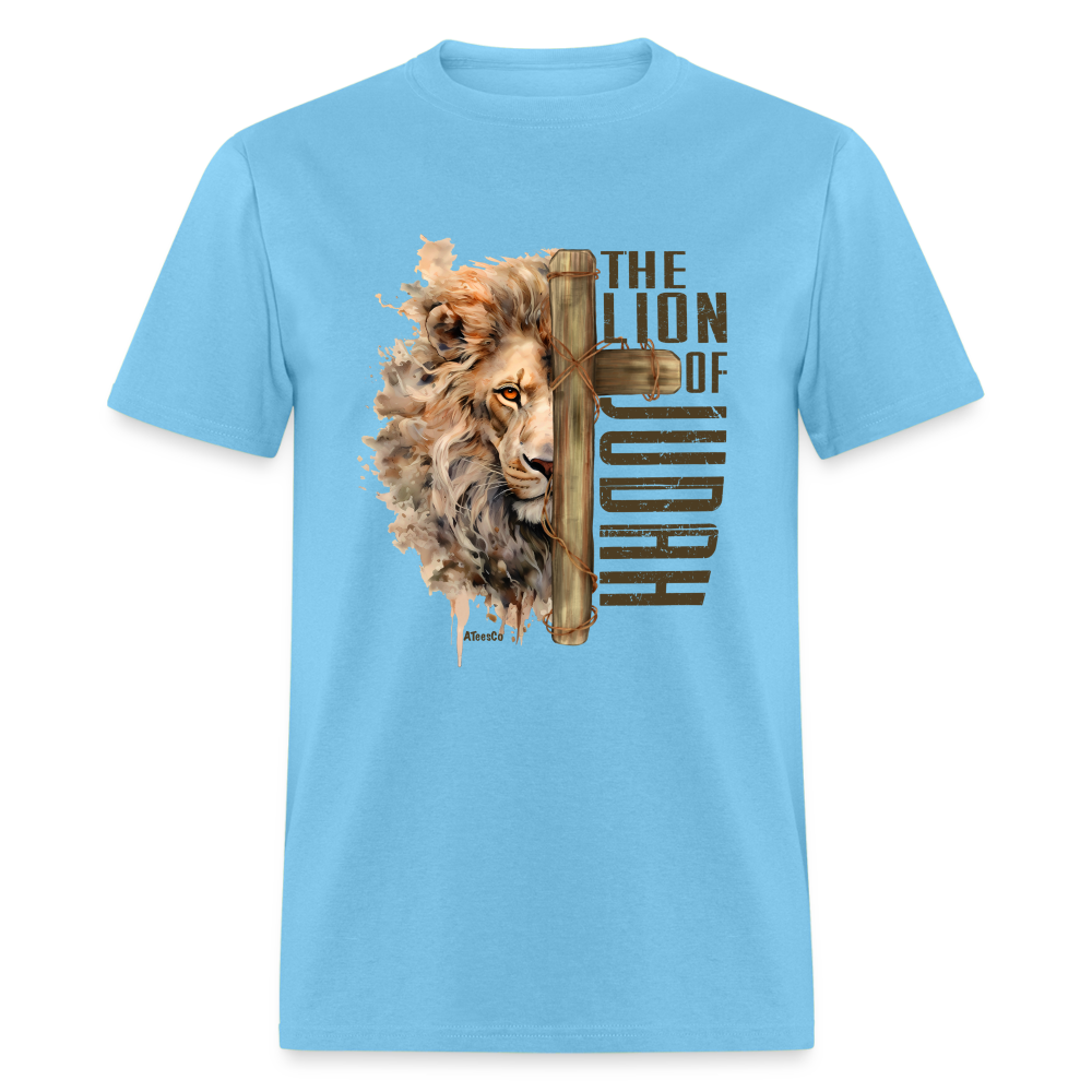 The Lion of Judah T-Shirt - Color: aquatic blue