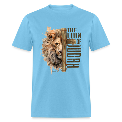 The Lion of Judah T-Shirt - Color: aquatic blue