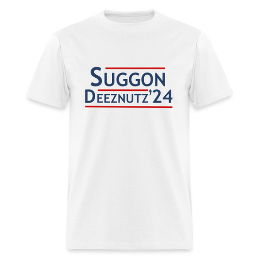 Suggon Deeznutz T-Shirt (Election Humor) - white