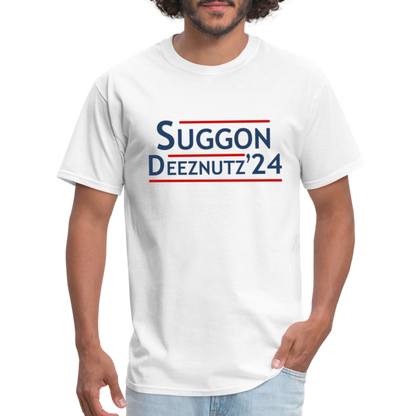 Suggon Deeznutz T-Shirt (Election Humor) - white