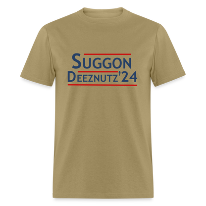 Suggon Deeznutz T-Shirt (Election Humor) - khaki