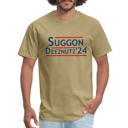 Suggon Deeznutz T-Shirt (Election Humor) - khaki