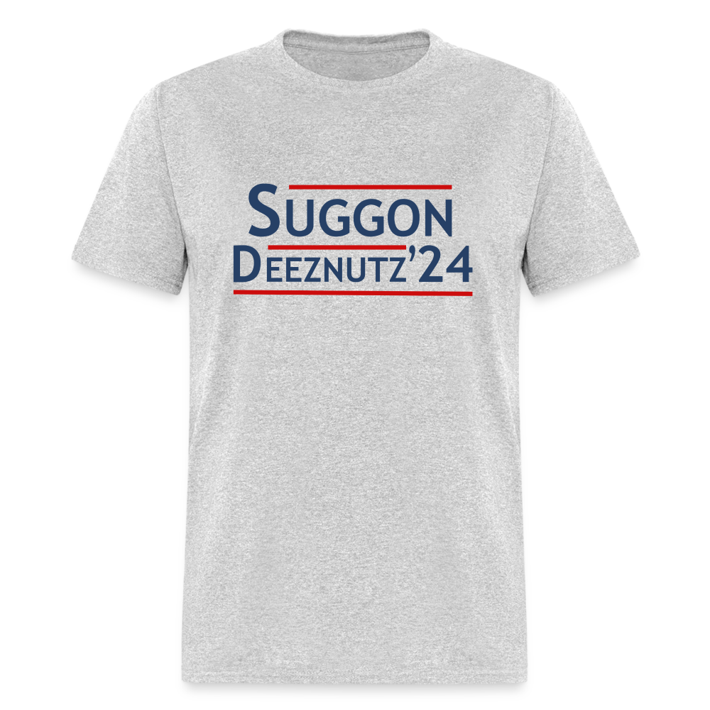 Suggon Deeznutz T-Shirt (Election Humor) - heather gray