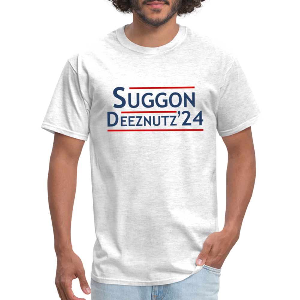 Suggon Deeznutz T-Shirt (Election Humor) - light heather gray