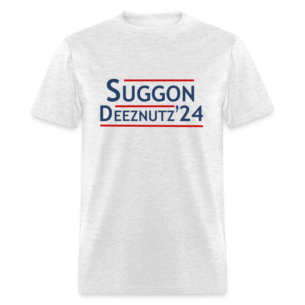 Suggon Deeznutz T-Shirt (Election Humor) - light heather gray