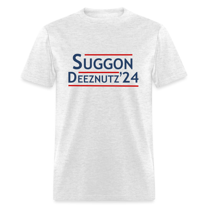 Suggon Deeznutz T-Shirt (Election Humor) - light heather gray