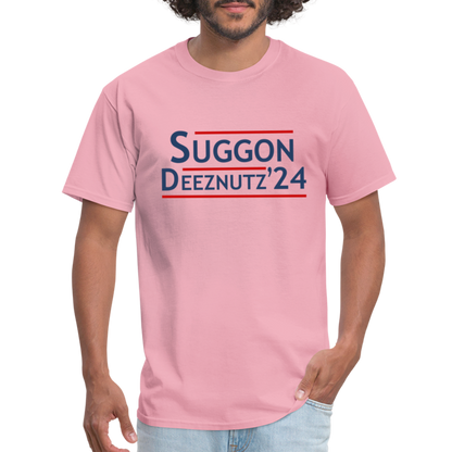 Suggon Deeznutz T-Shirt (Election Humor) - pink