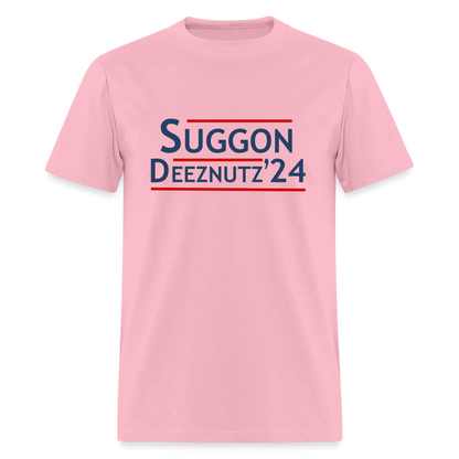 Suggon Deeznutz T-Shirt (Election Humor) - pink