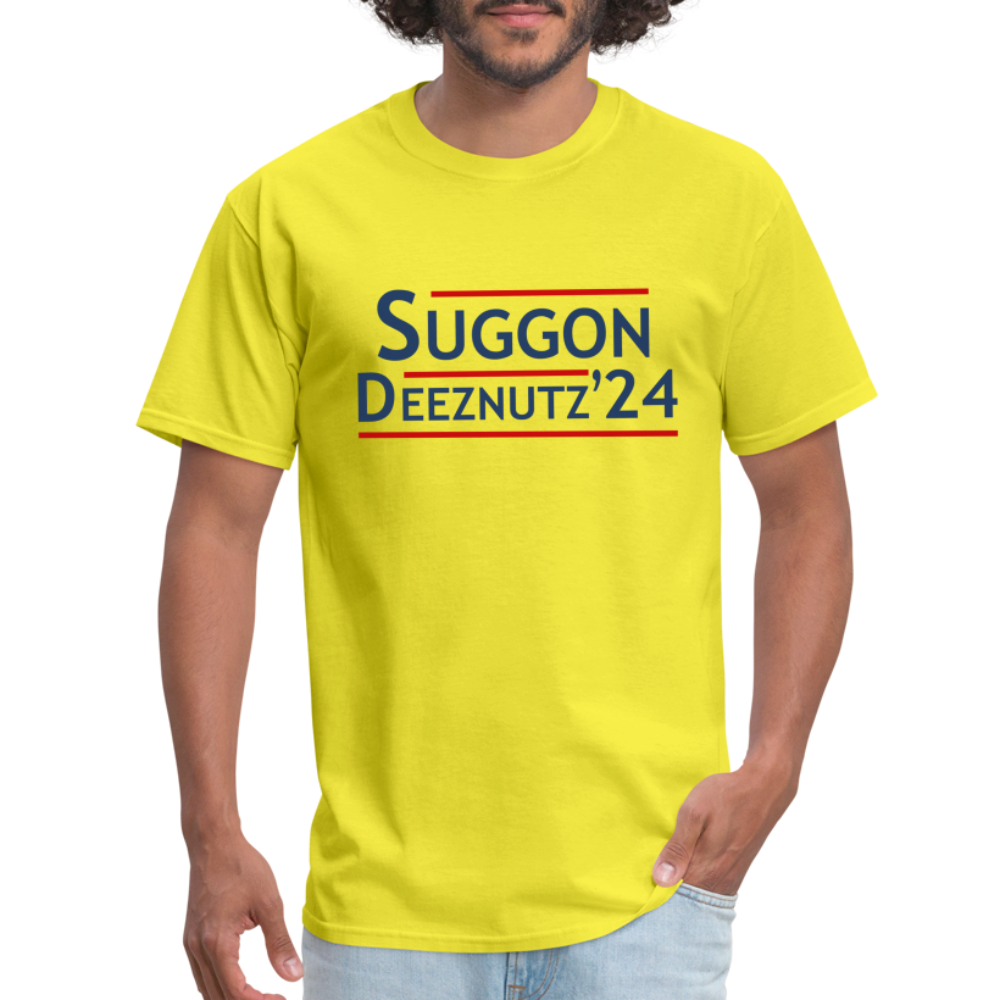 Suggon Deeznutz T-Shirt (Election Humor) - yellow