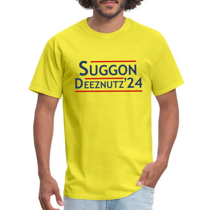 Suggon Deeznutz T-Shirt (Election Humor) - yellow