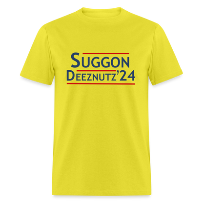 Suggon Deeznutz T-Shirt (Election Humor) - yellow