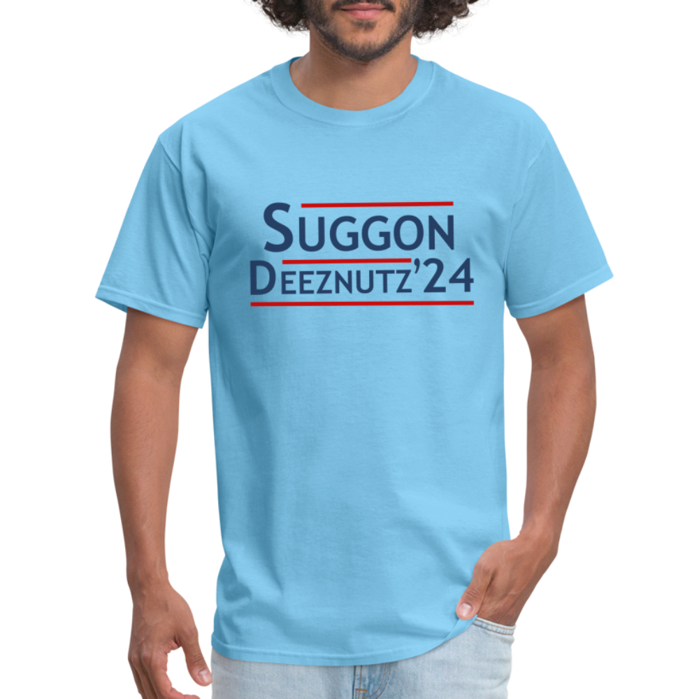 Suggon Deeznutz T-Shirt (Election Humor) - aquatic blue