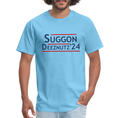 Suggon Deeznutz T-Shirt (Election Humor) - aquatic blue