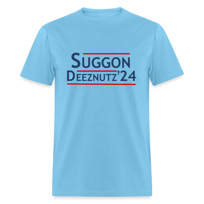 Suggon Deeznutz T-Shirt (Election Humor) - aquatic blue