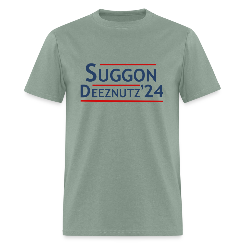 Suggon Deeznutz T-Shirt (Election Humor) - sage