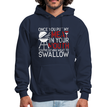 My Meat In Your Mouth Hoodie (BBQ Humor) - navy