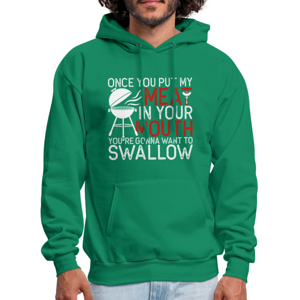 My Meat In Your Mouth Hoodie (BBQ Humor) - kelly green