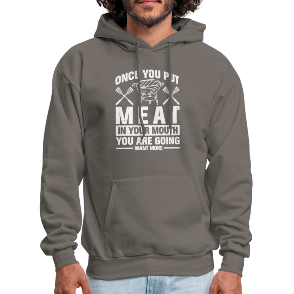 You Are Going To Want More Meat (BBQ Grilling Humor) T-Shirt - asphalt gray