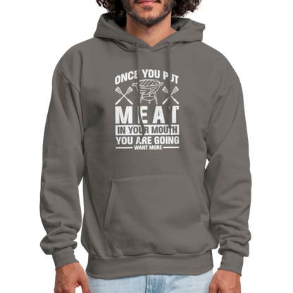 You Are Going To Want More Meat (BBQ Grilling Humor) T-Shirt - asphalt gray