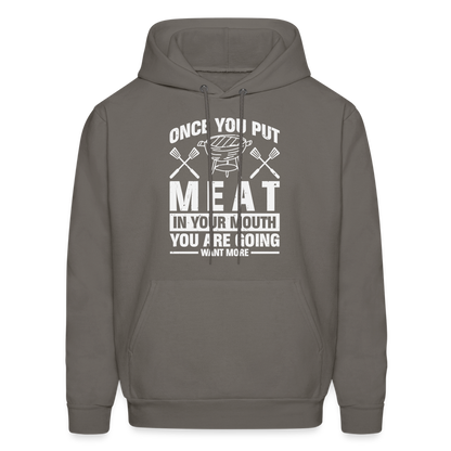 You Are Going To Want More Meat (BBQ Grilling Humor) T-Shirt - asphalt gray