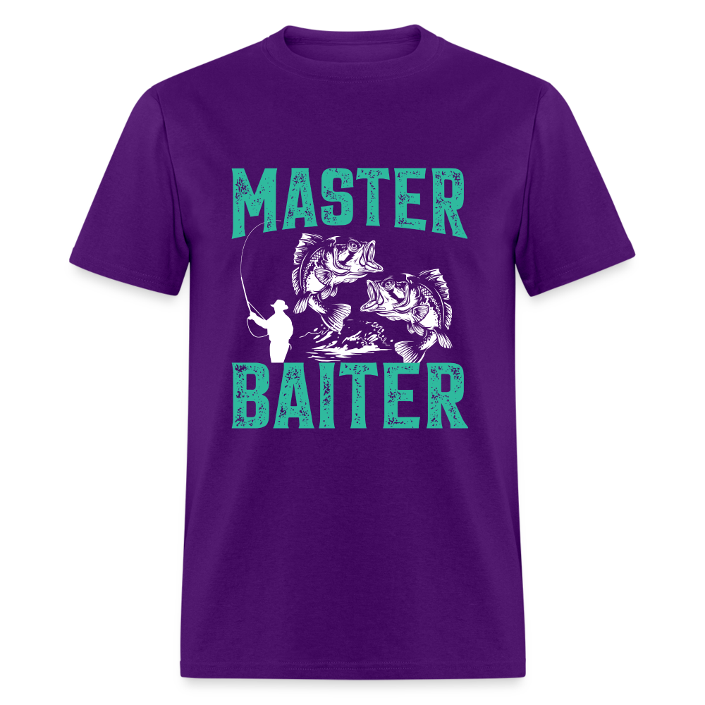 Master Baiter (Fishing Humor) T-Shirt - purple