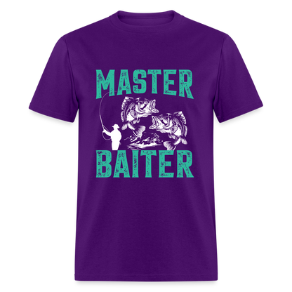 Master Baiter (Fishing Humor) T-Shirt - purple