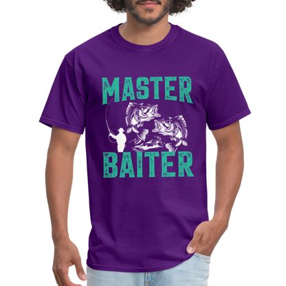 Master Baiter (Fishing Humor) T-Shirt - purple