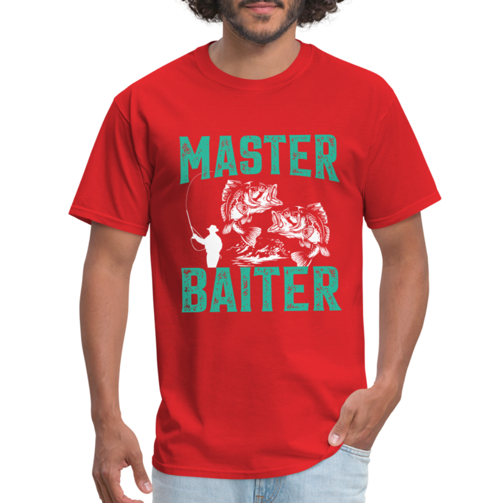 Master Baiter (Fishing Humor) T-Shirt - red