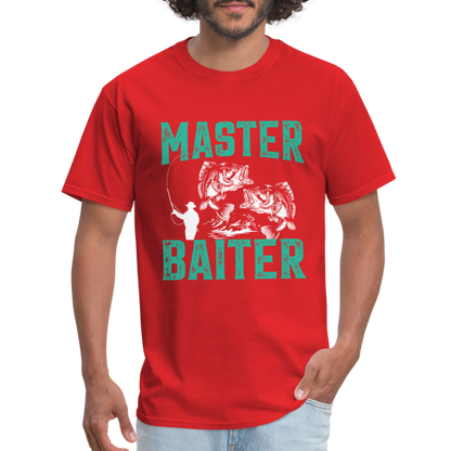 Master Baiter (Fishing Humor) T-Shirt - red