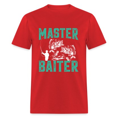 Master Baiter (Fishing Humor) T-Shirt - red