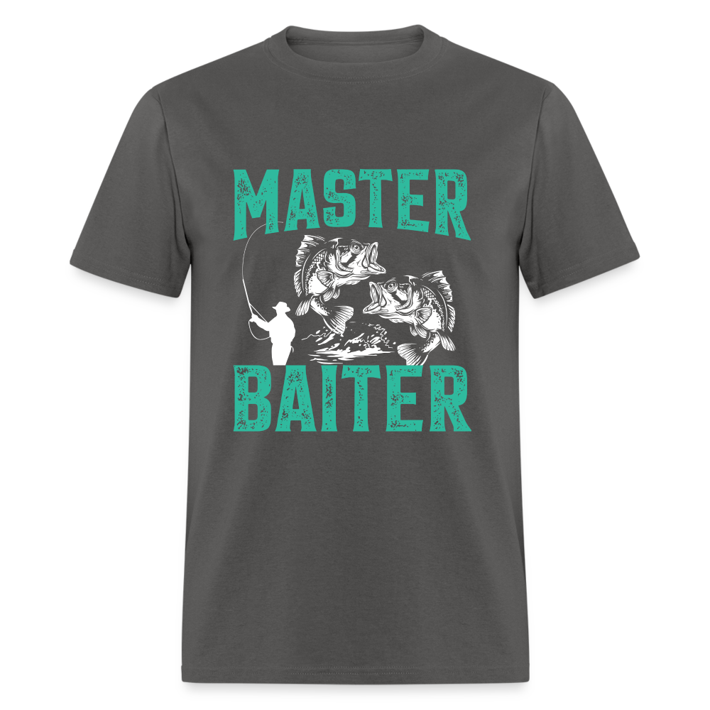 Master Baiter (Fishing Humor) T-Shirt - charcoal