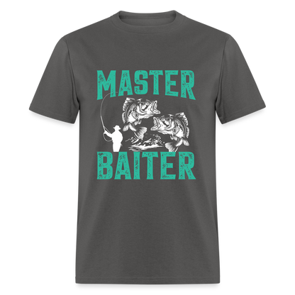 Master Baiter (Fishing Humor) T-Shirt - charcoal