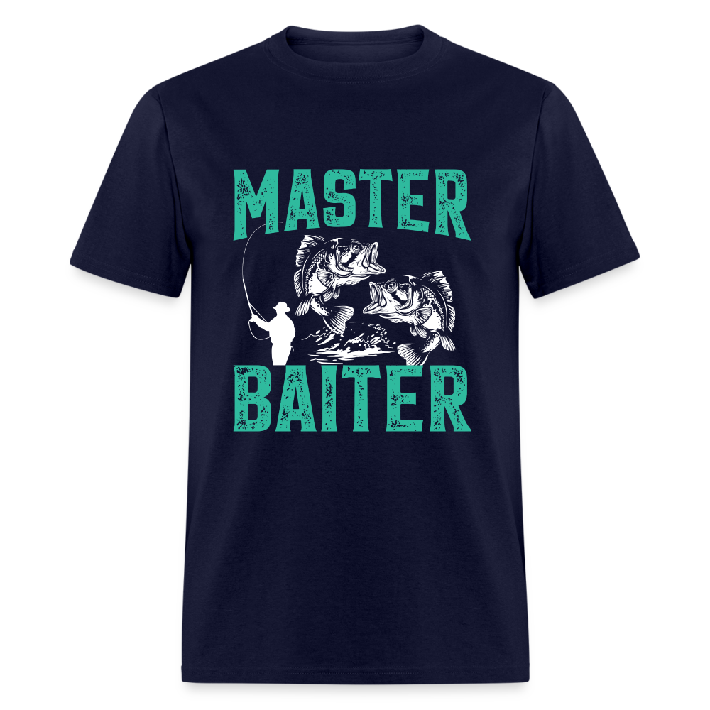 Master Baiter (Fishing Humor) T-Shirt - navy